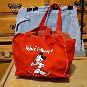 VINTAGE Tote Library Book Bag MICKEY'S MY VERY OWN LIBRARY DISNEY